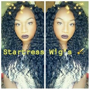 Beautiful human blend lace front wig